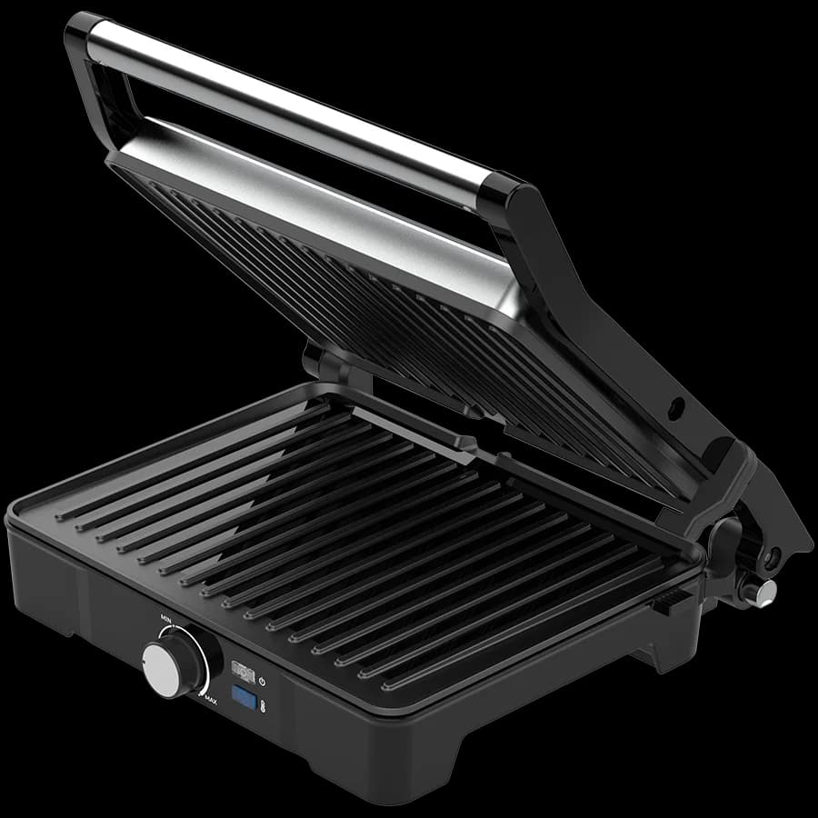 AENO Electric Grill EG2: 2000W, Temperature regulation, Max opening angle -180°, Plate size 290*234mm