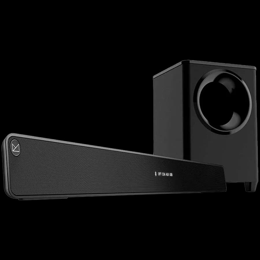 F&D HT-388D 2.1 Wireless Soundbar with Subwoofer, 120W RMS (20Wx2+80W), Full-range speaker: 52x92mm + 8'' Subwoofer, BT 5.3/Optical/AUX/HDMI/USB/LED Display/Remote Control/Wooden/Black, EANs soundbar: 6924053407224, subwoofer: 6924053407231
