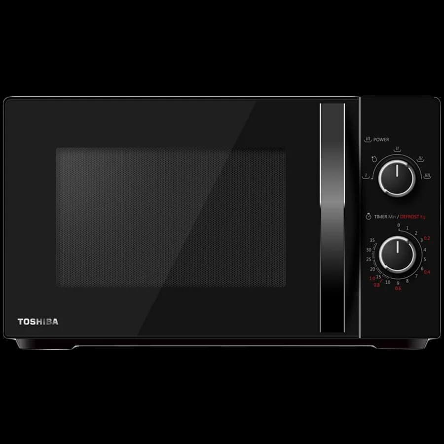 Microwave oven, volume 20L, mechanical control, 700W, 5 power levels, LED lighting, defrosting, black