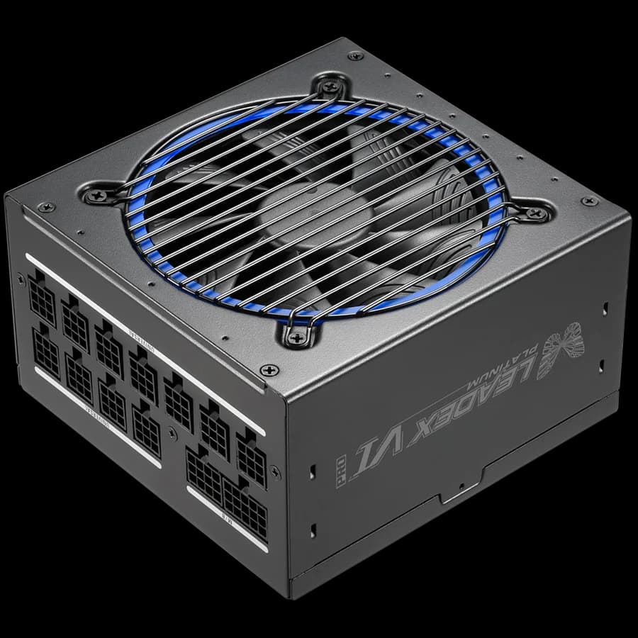 Super Flower Leadex VI Platinum Pro 1000W, 80 Plus Platinum, Fully Modular, 12VHPWR Cable included, Compact 150mm Size, 120mm F.D.B PWM Fan, 5 year warranty