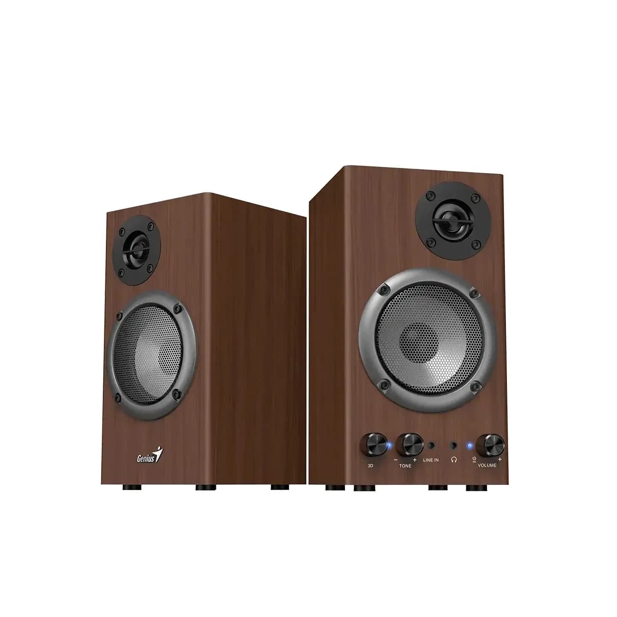 Genius тонколони Speakers 2.0 - SP-HF500B - 16W RMS, 3D Surround, Wood