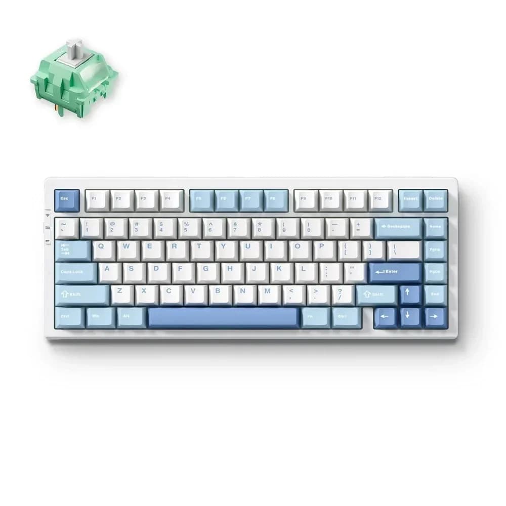 MCHOSE геймърска механична клавиатура Wireless Gaming Mechanical Keyboard G75 Pro - Tofu Switch v2 [Linear] (English US), Blue Cabbage