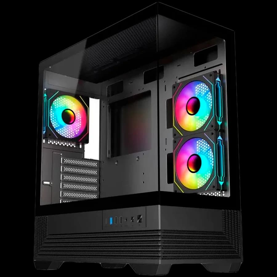 Chassis V-GAMING DARK REAPER VG-DR3F USB3.0 USB2.0 Type C without PSU Black