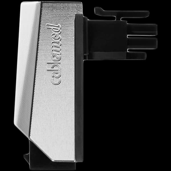 CableMod 12VHPWR 90 Degree Angled Adapter (Nvidia 4000 series) - Variant A - Silver