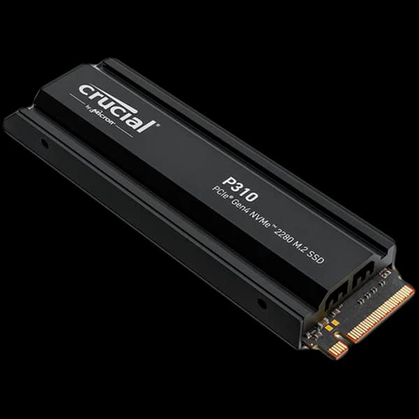 Crucial P310 1TB PCIe Gen4 2280 NVMe M.2 SSD with heatsink