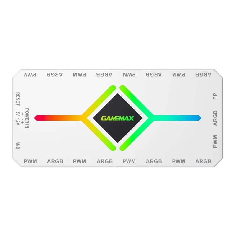 Gamemax разклонител за вентилатори Fan Hub - V4.0 PWM ARGB Hub + Controller White