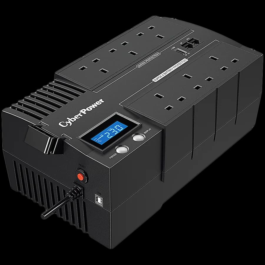 CyberPower UPS  AVR 1000VA/600W, Line-Interactive, LCD display, 8x Schuko, Runtime at 90W ( min ):42; BR1000ELCD