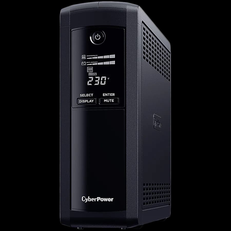 CyberPower UPS AVR, 1600VA/960W, Line-Interactive, LCD display, 4x Schuko, Runtime at 480W ( min ):11, Surge and Spike protection; VP1600ELCD