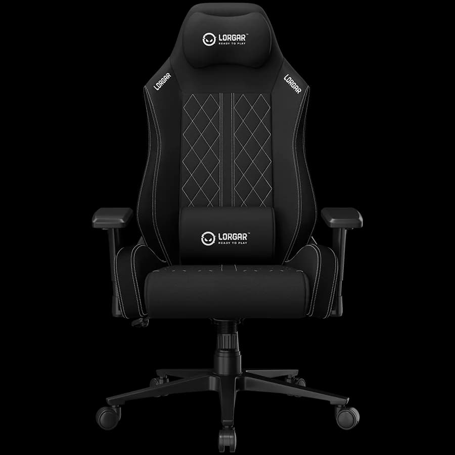 LORGAR CHA41, Ergonomic Gaming Chair Advanced, premium anti-stain fabric, Black/white