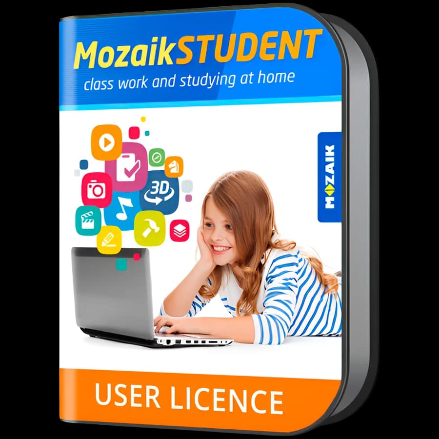 Mozaik STUDENT license for all platform, for one student, 1 year