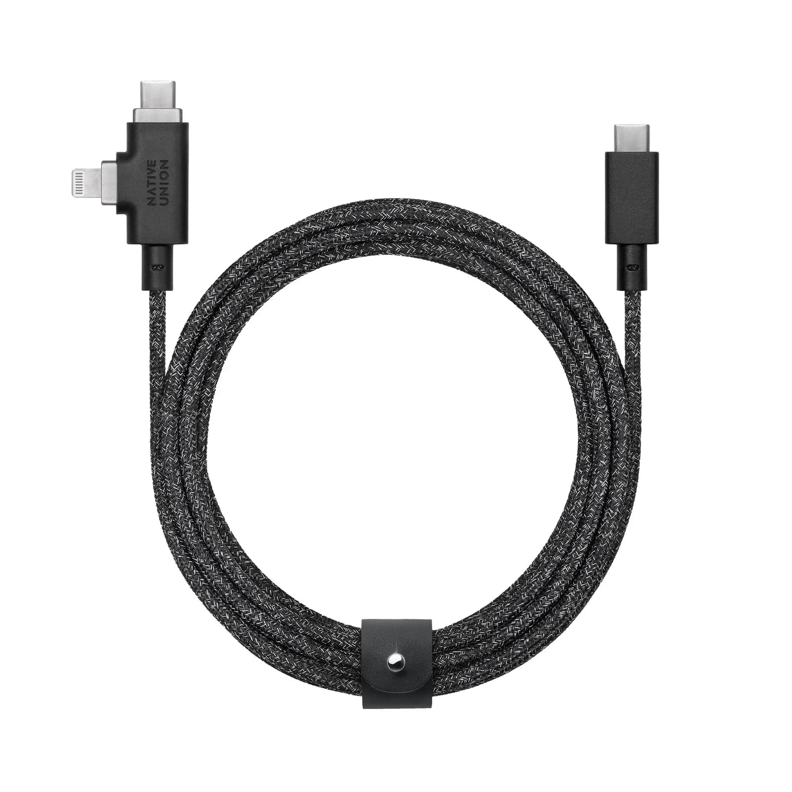 Native Union Belt Cable Duo Pro USB-C to USB-C/Lightning 240W 2,4m - Cosmos