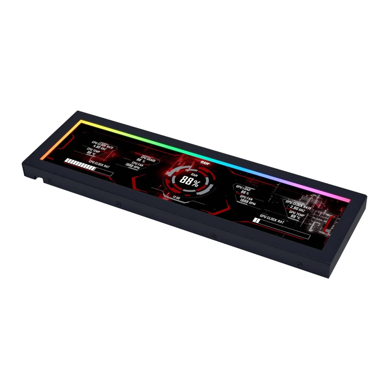 Lian Li Универсален екран за кутия 8.8 inch IPS LCD Universal Screen - Black