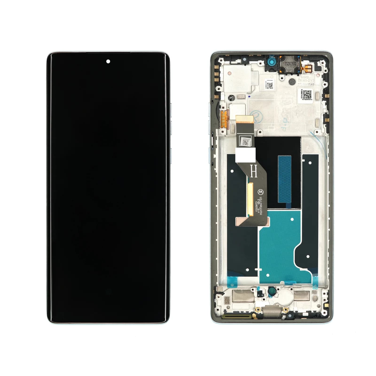 LCD display Motorola Edge 50 Fusion with frame Marshmallow Blue original Service Pack