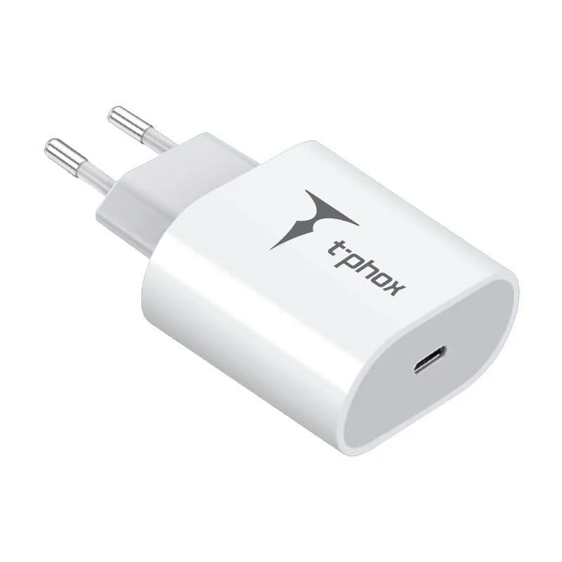 WALL CHARGER T-PHOX ISPEED 20W WHITE (EU PLUG)