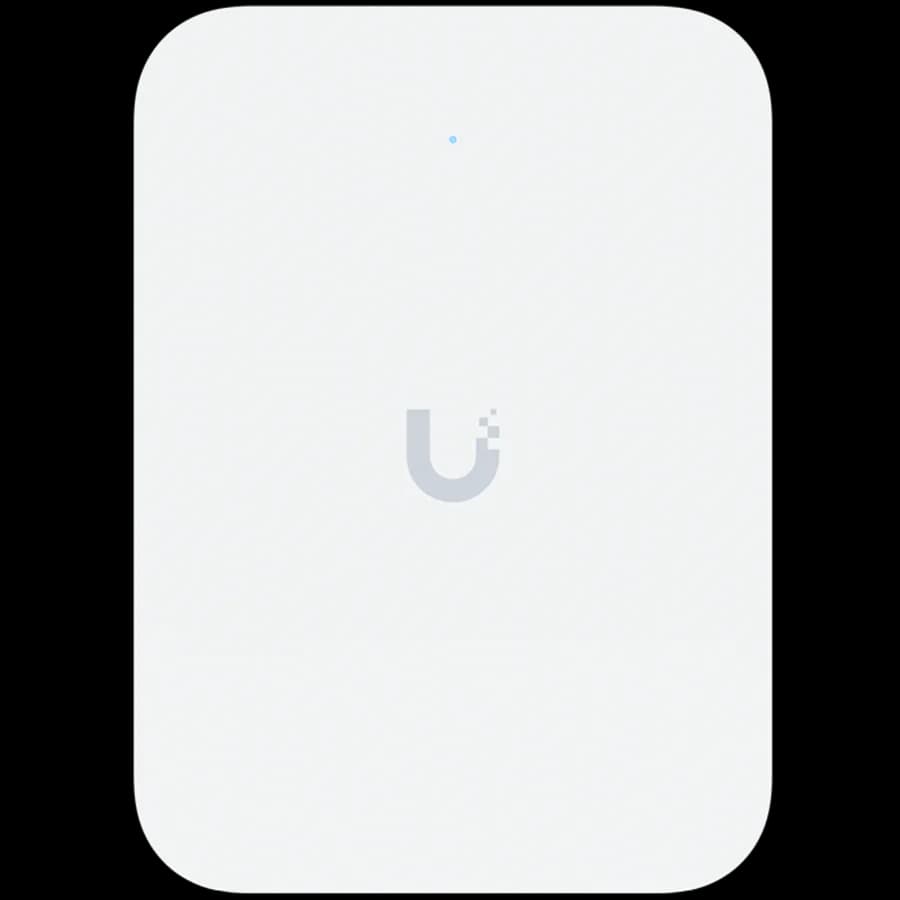 Ubiquiti UniFin U70IW Wall mounted WiFi 7 AP with 4 spatial streams and an integreated 2.5GbE PoE switch desined for