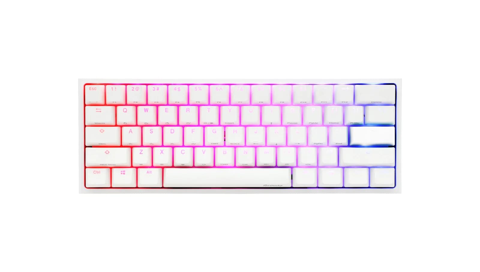 Ducky професионална геймърска механична клавиатура Professional Gaming Mechanical Keyboard One 2 Pro Mini Pure White - Kailh Box Brown [Tactile]