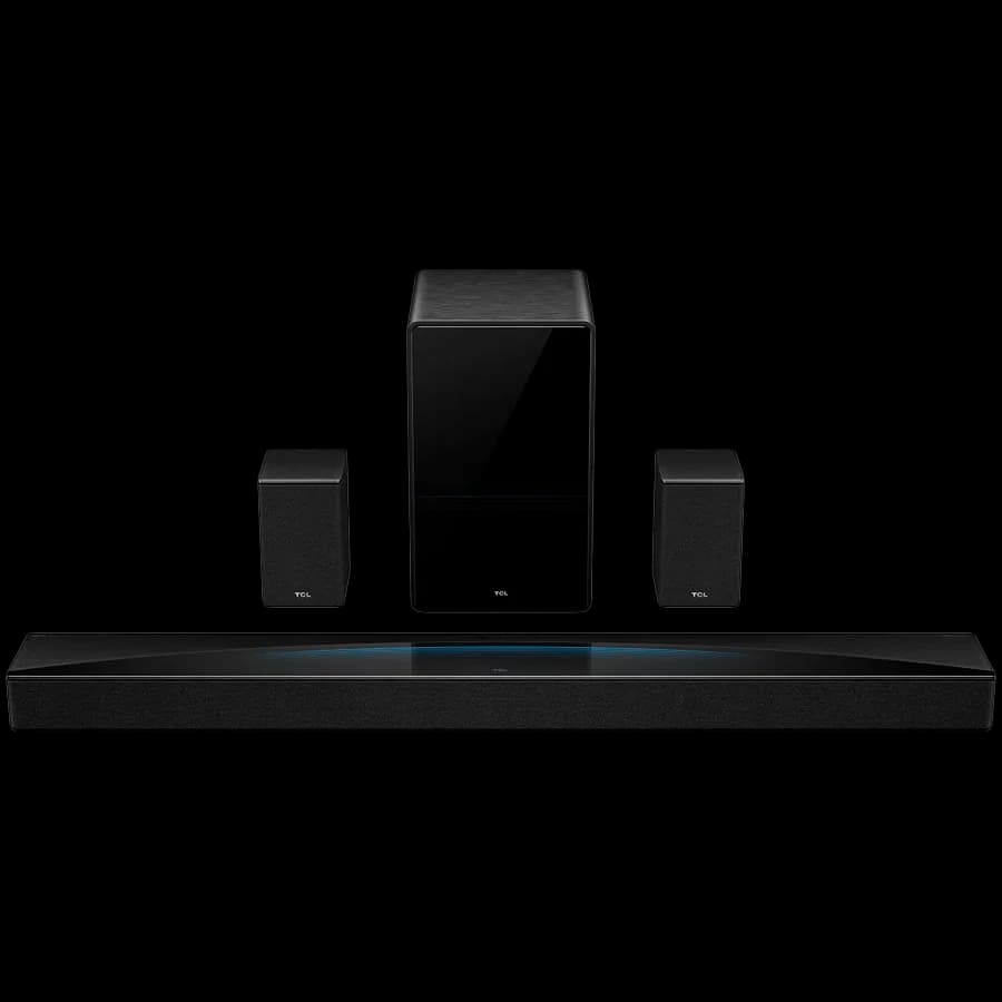 TCL Q85H Pro 7.1.4-Channel Soundbar System, 860W Peak Power, Ray-Danz, Wireless Subwoofer & Wireless Up-firing Rears, Dolby Atmos, DTS:X, HDMI 2.1 eARC
