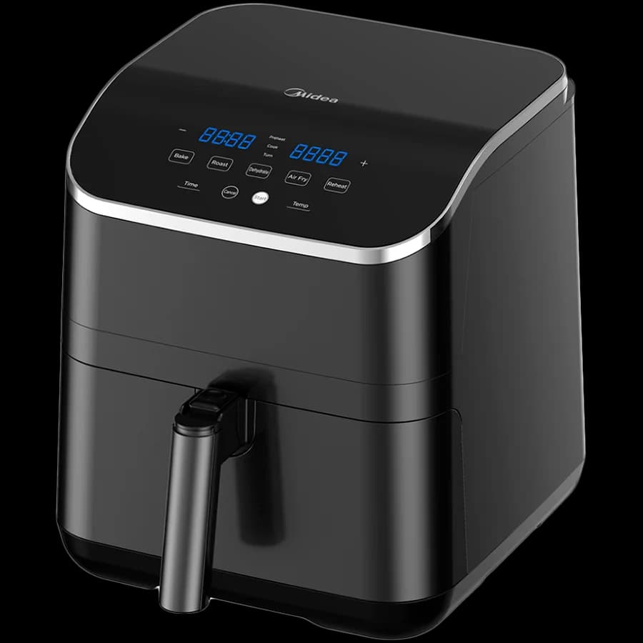 Air fryer, 4.8L big capacity, 1700W strong power, adjustable temperature up to 200 °C, multi-functional: air frying, roasting, baking, grilling, frying, preset programs
