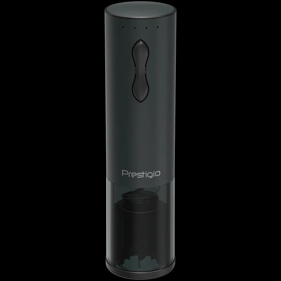 Bolsena, Electric wine opener with Prestigio Logo, aerator , vacuum preserver, Black color