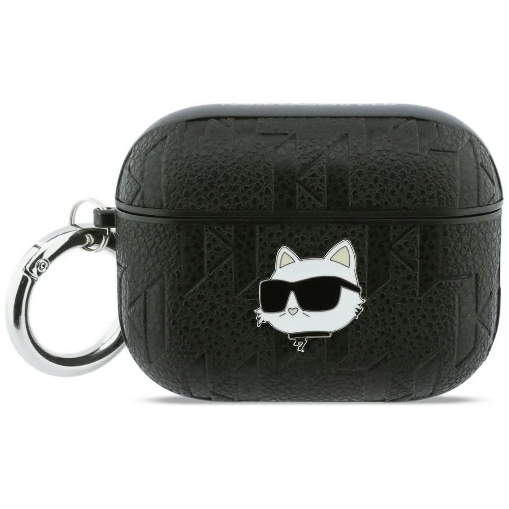Karl Lagerfeld Monogram Choupette Head case for AirPods Pro 3 black