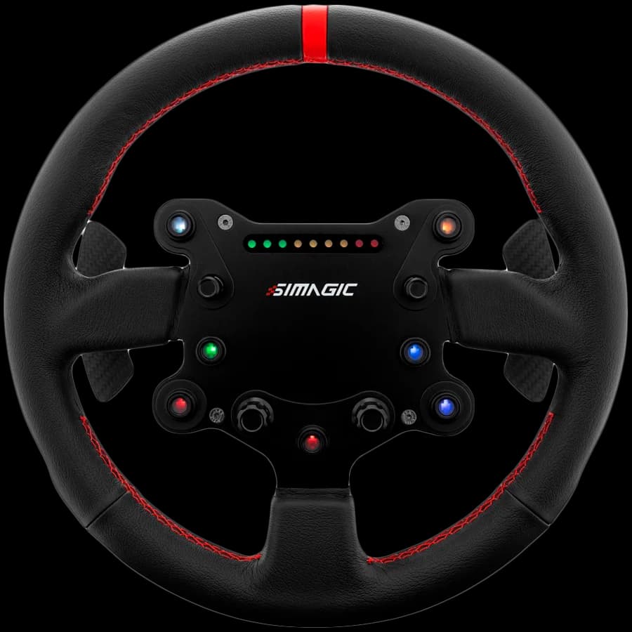 SIMAGIC GT‑Style GTS Steering Wheel for GT Simulation, suede finish