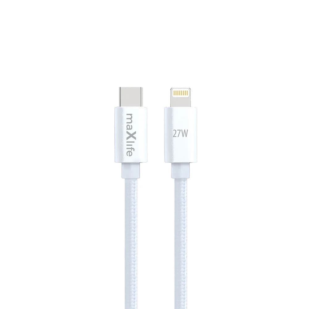 Maxlife MXUC-12 cable USB-C - Lightning 2,0 m 27W white