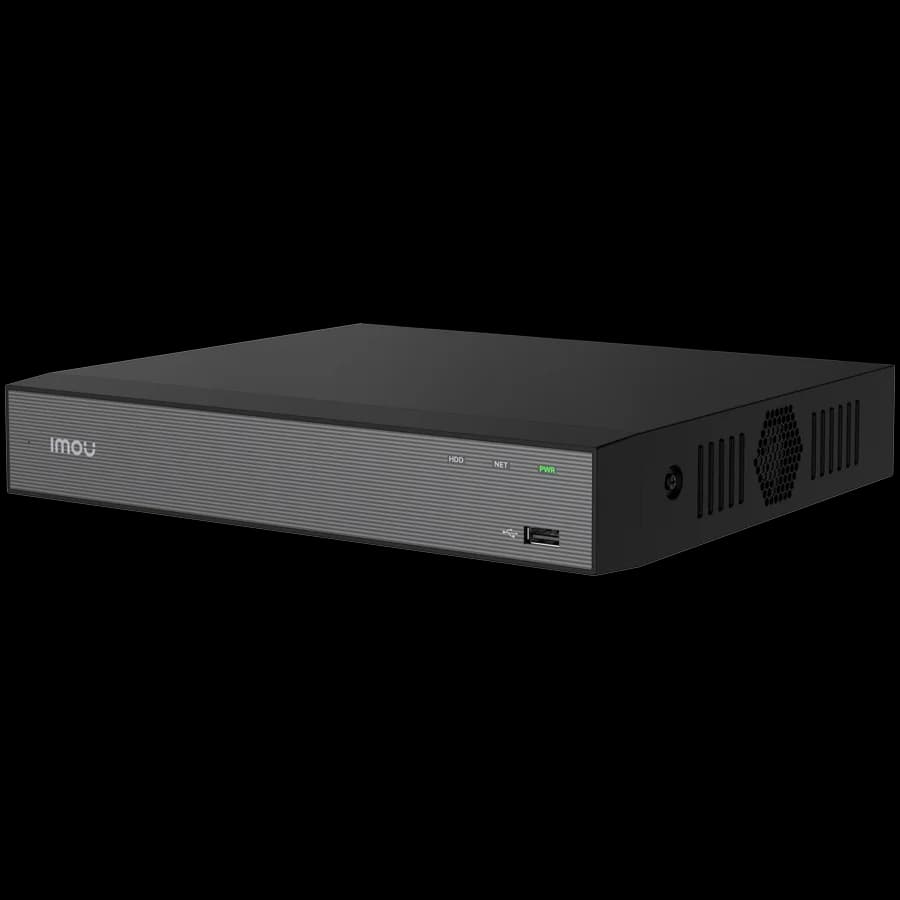 Imou 18-ch NVR, H.265, Max 8MP/15 fps, 1x RJ45 10/100, 1x VGA, 1x HDMI, 2x USB, 1x SATA max 16TB, Built-in Mic and Speaker, ONVIF, Smart detection (Motion, Person, Vehicle), DC 12V 2A