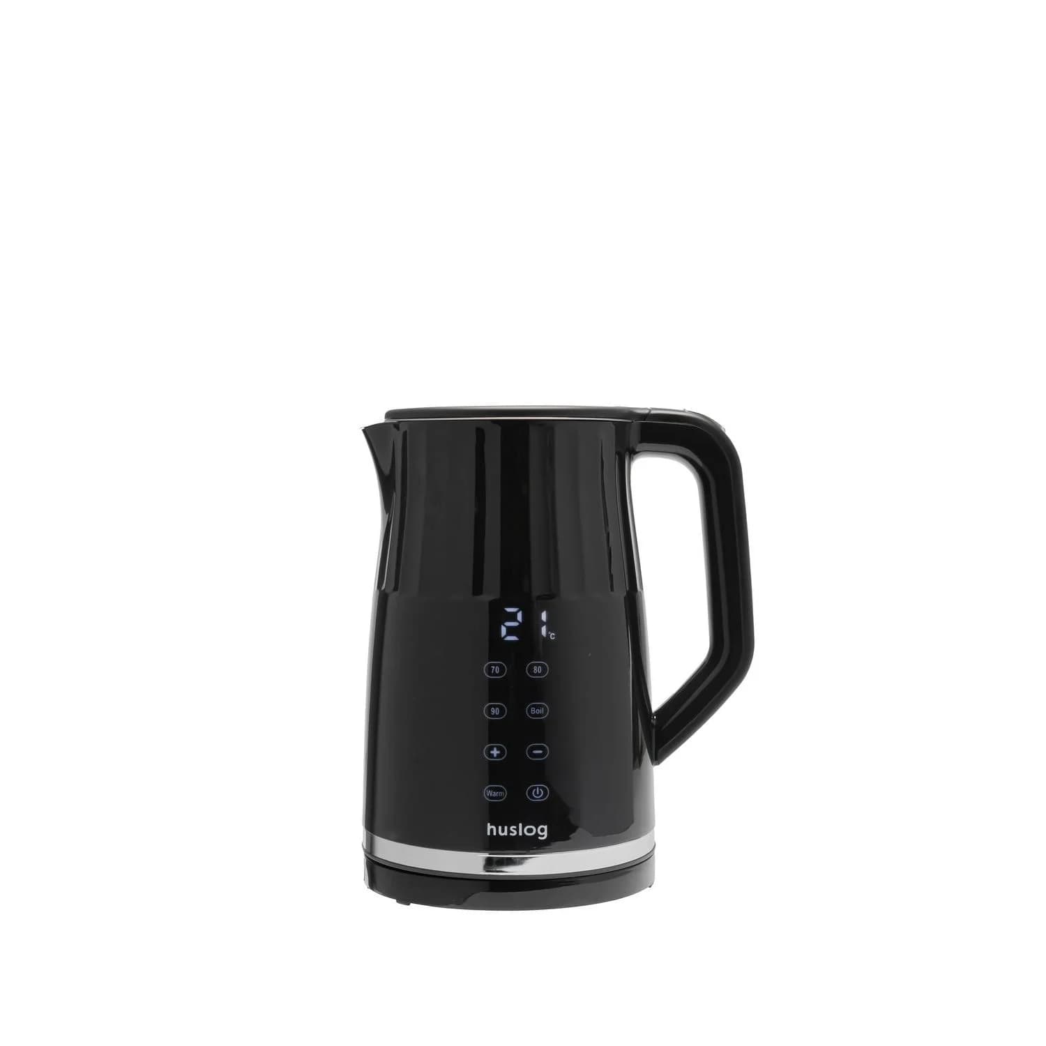 Huslog grooved kettle with touch panel black 1,7L 2200W