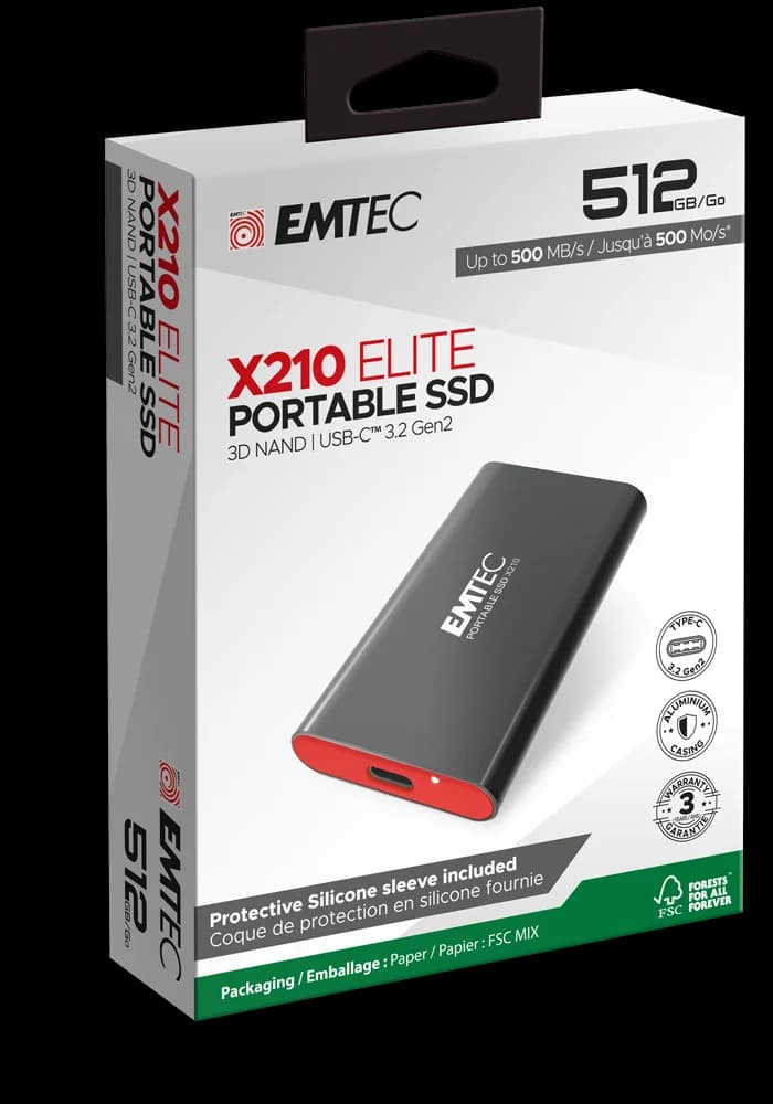 EMTEC EXT SSD X210 512G /USB-C