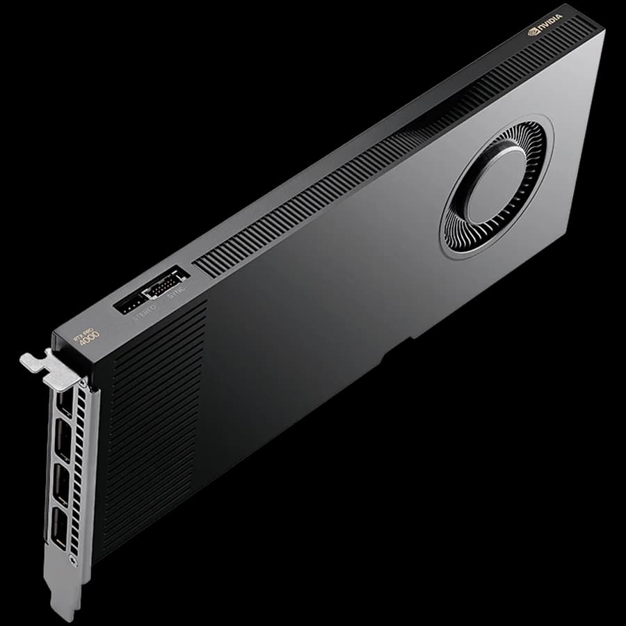 PNY NVIDIA RTX PRO 4000 Blackwell OEM Version, PCI-Express x16 Gen 5.0, 24 GB GDDR7 ECC 192-bit, 672 GB/s, 140W, FMHL Single Slot (11,2cm H x 24,1cm L), 4x DP 2.1b