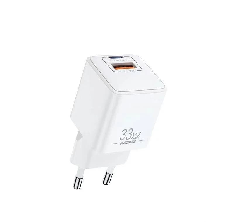 REMAX WALL CHARGER BATT SERIES PD QC 33W RP-U26 1xUSB + 1xUSB-C WHITE