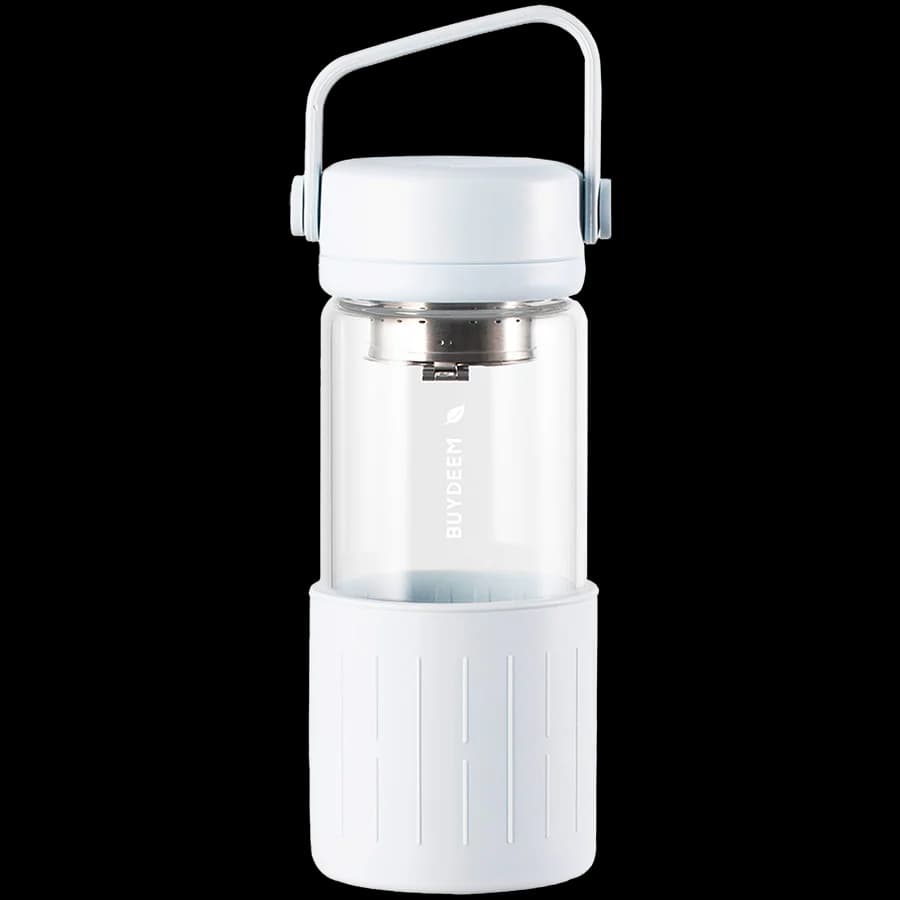 BUYDEEM Glass Tea Bottle 300 ml, model DG42, color Oat White