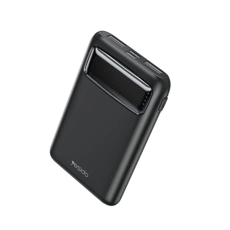 yesido Powerbank YP33 5 000 mAh LED, 2xUSB-A + USB-C BLACK