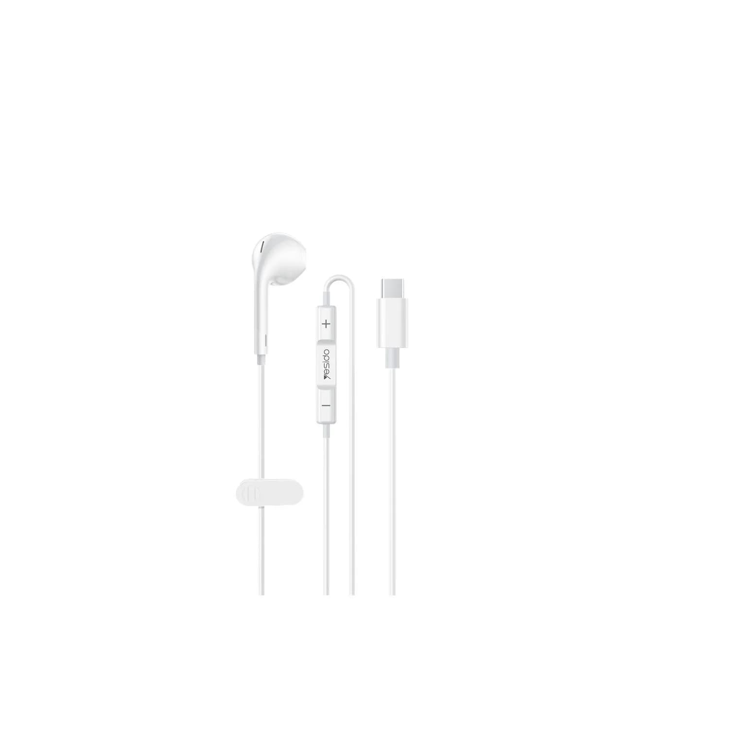 YESIDO EAR PHONES YH55 TYPE-C 120CM WHITE
