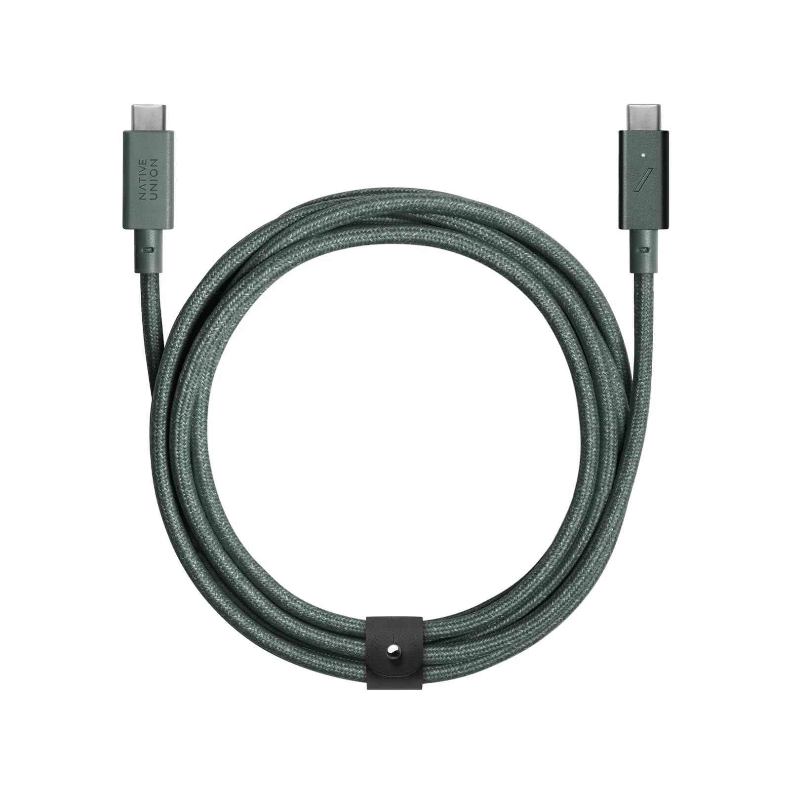 Native Union Belt Cable USB-C to USB-C-Pro 240W 2,4m - Slate Green