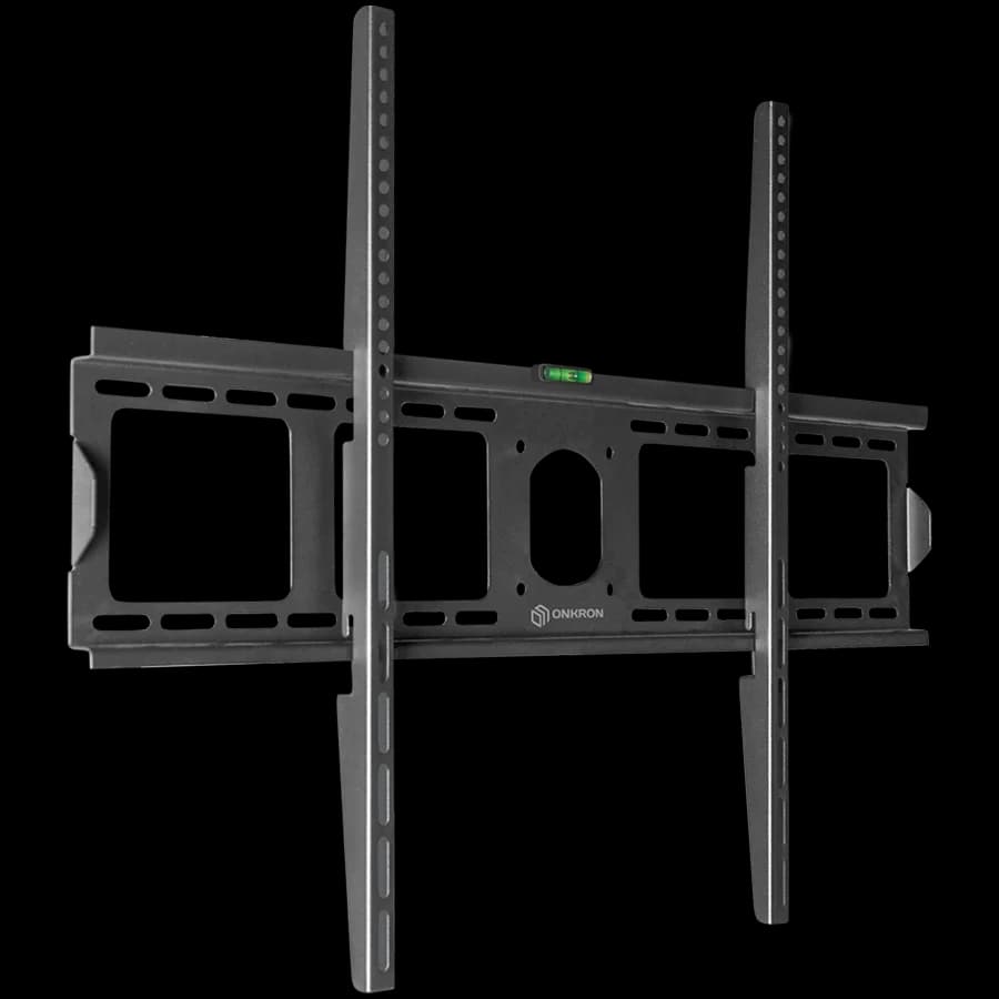 ONKRON Fixed TV Wall Mount for 55 to 100-inch Flat Panel TVs Digital Panels 75 kg, Black