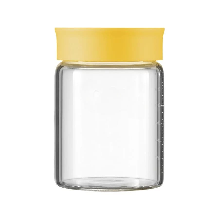 BUYDEEM Glass storage box 500ml x3, model CS1013, color Mellow Yellow