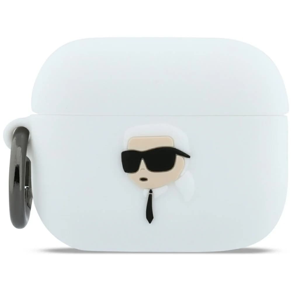 Karl Lagerfeld Silicone Karl Head 3D case for AirPods Pro 3 white
