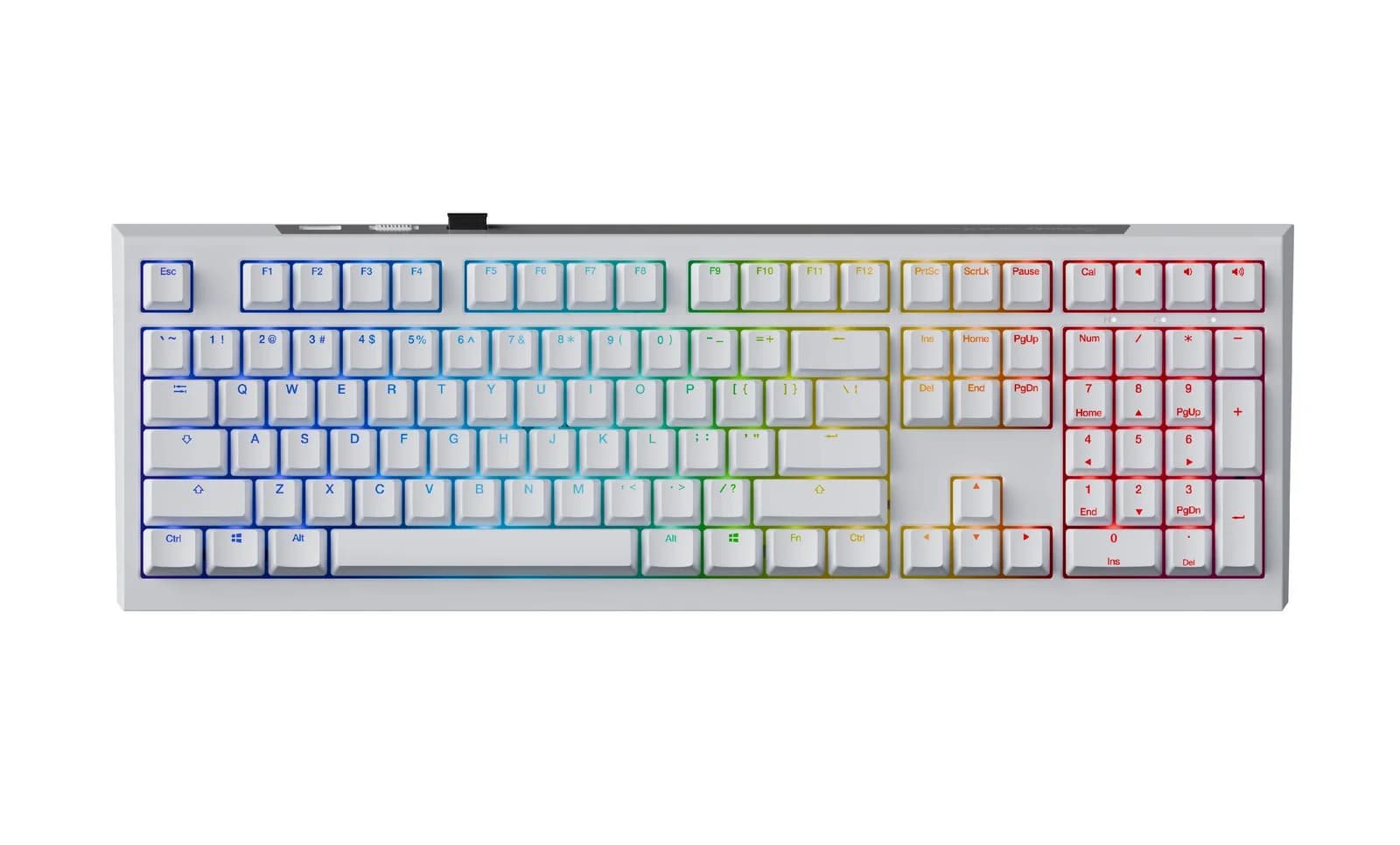 Ducky професионална геймърска механична клавиатура Professional Gaming Mechanical Keyboard One X Wireless White - Ducky AI Switches [Linear]