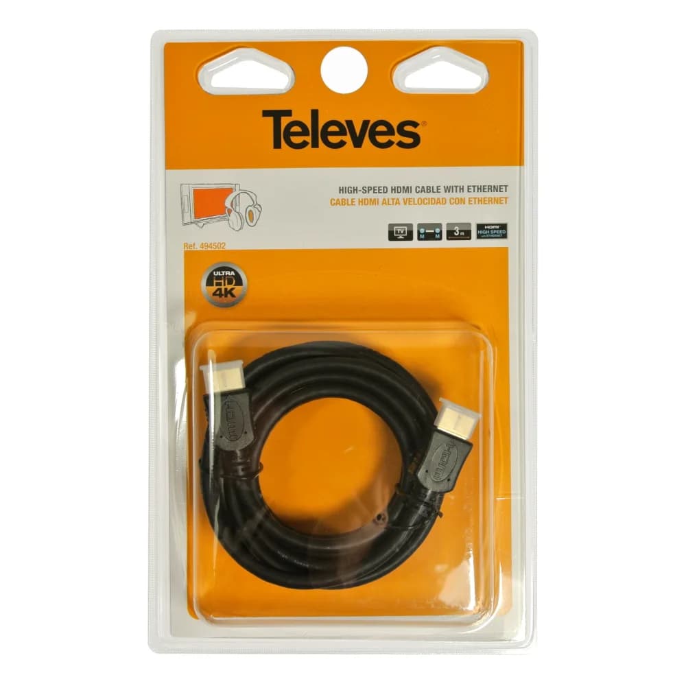 Cable HDMI-HDMI 3m blister Televes [494502]