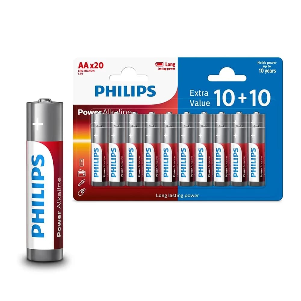 Battery PHILIPS AA LR6 Blister 10+10pcs