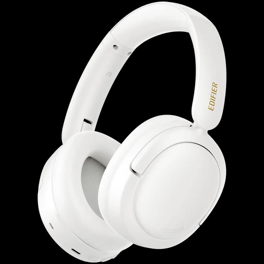 Edifier W800BT SE Wireless Over-Ear Headphones, 40mm Dynamic Titanium-Coated Drivers, BT V5.4, Multipoint Connection, AI Call Noise Reduction, Up To 45H Battery, USB-C, White