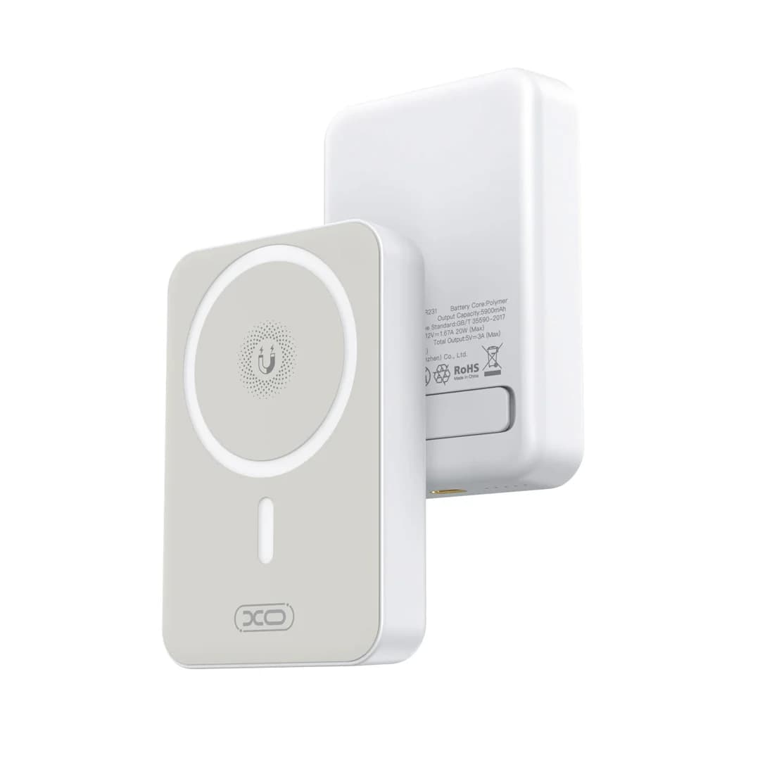 XO power bank magnetic PR231 20W 10000mAh white for MagSafe
