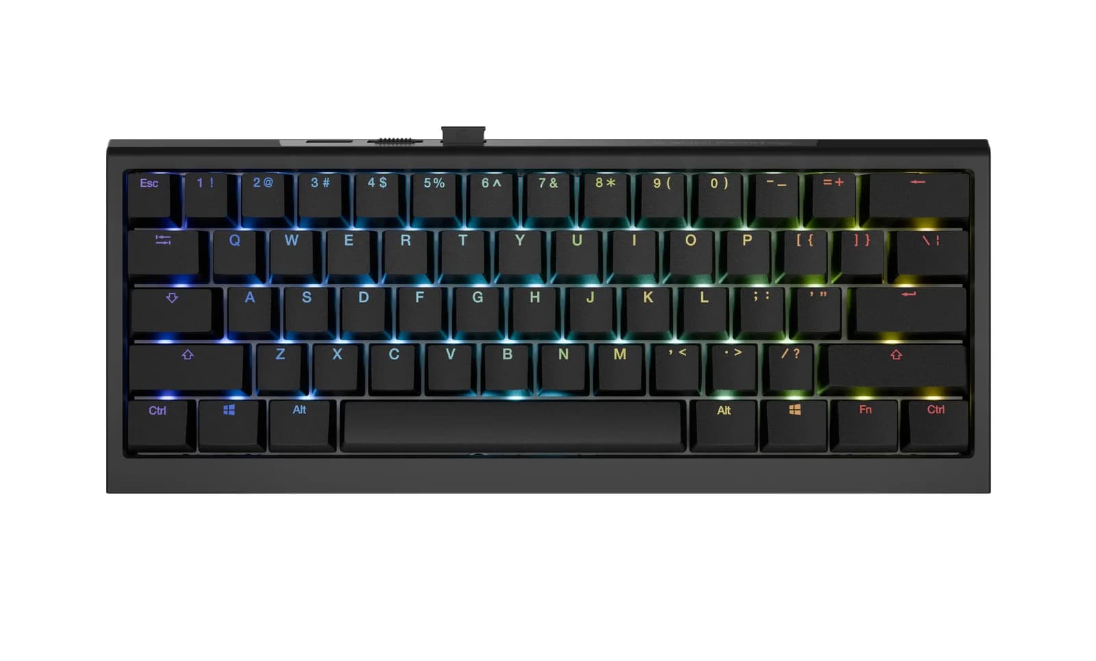 Ducky професионална геймърска механична клавиатура Professional Gaming Mechanical Keyboard One X Mini Wireless Black - Ducky AI Switches [Linear]