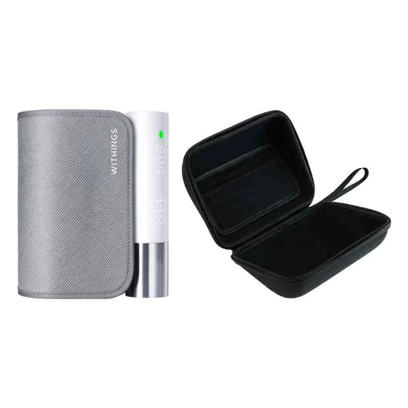 "Withings Blood Pressure Monitor Core w Wifi sync, Led screen, ECG sensor, Digital stethoscope (including Travel case for BPM Core)"
