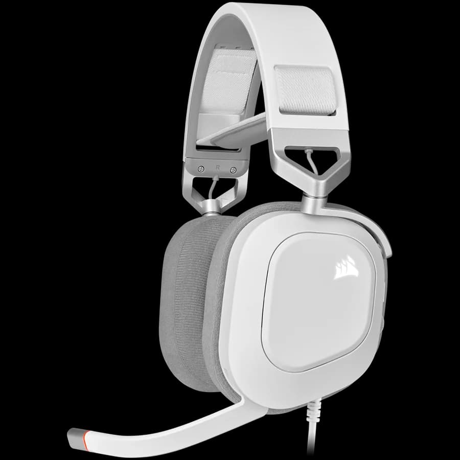 CORSAIR HS80 RGB USB Headset, White - EU