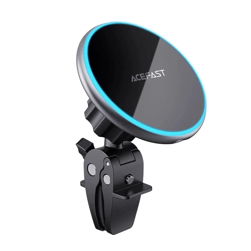 Acefast Стойка за телефон за кола Car phone holder - for Air vent, Wireless Magnetic Wireless Charging - D3 - Silver