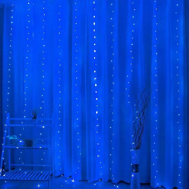 LED CURTAIN (100 LED LAMPS) 3Mx1M BLUE