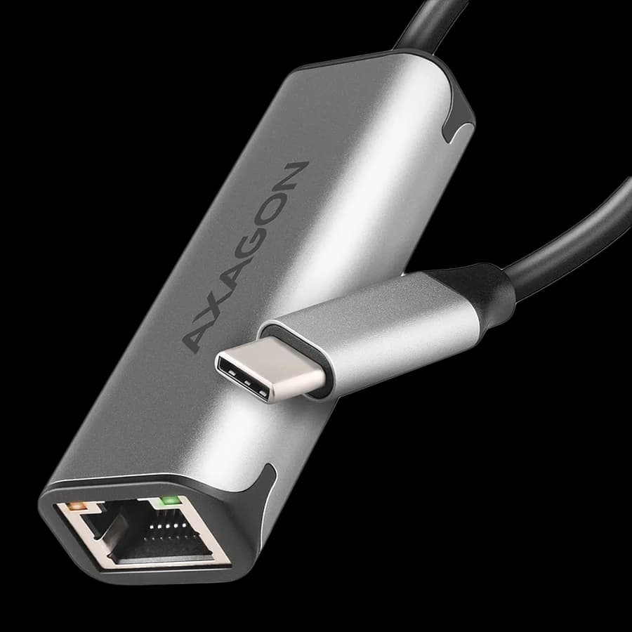 ADE-25RC SUPERSPEED USB-C 2.5 GIGABIT ETHERNETCompact aluminum USB-C 3.2 Gen 1 2.5 Gigabit Ethernet 10/100/1000/2500 Mbit adapter with automatic installation.