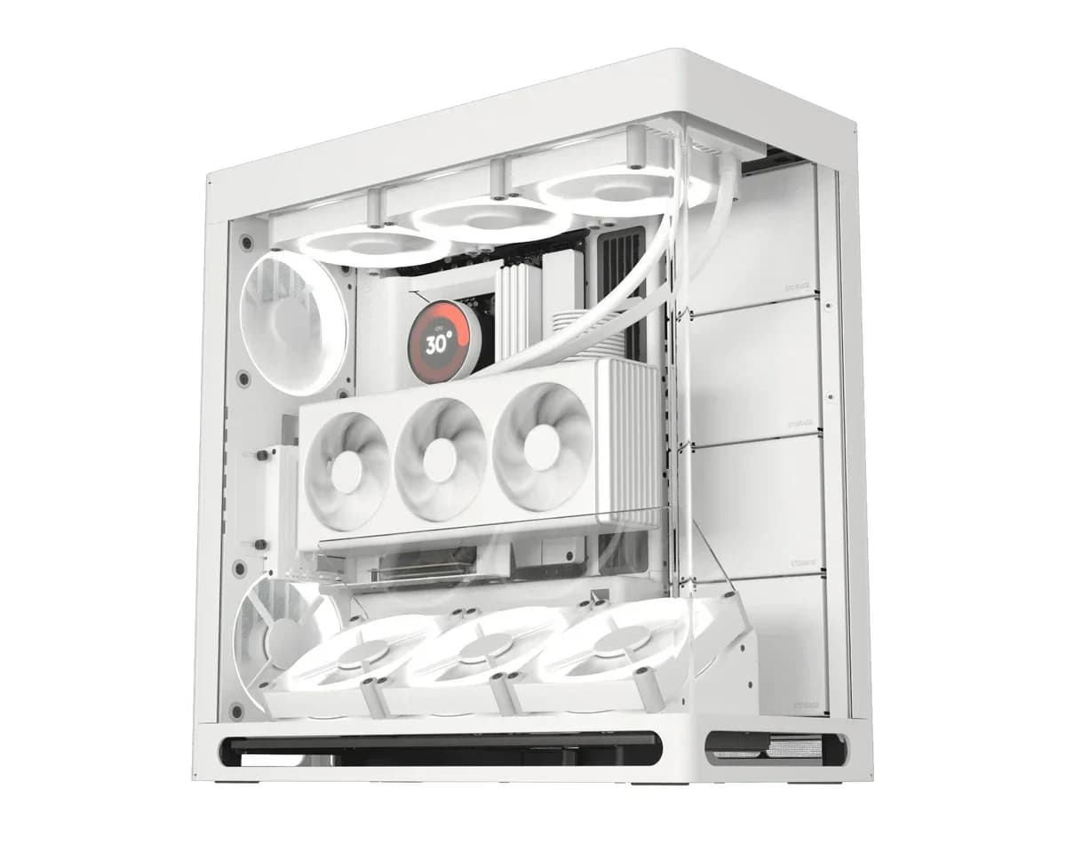 HAVN кутия Case E-ATX - HS 420 VGPU Edition White - PCIe Gen 5 riser included